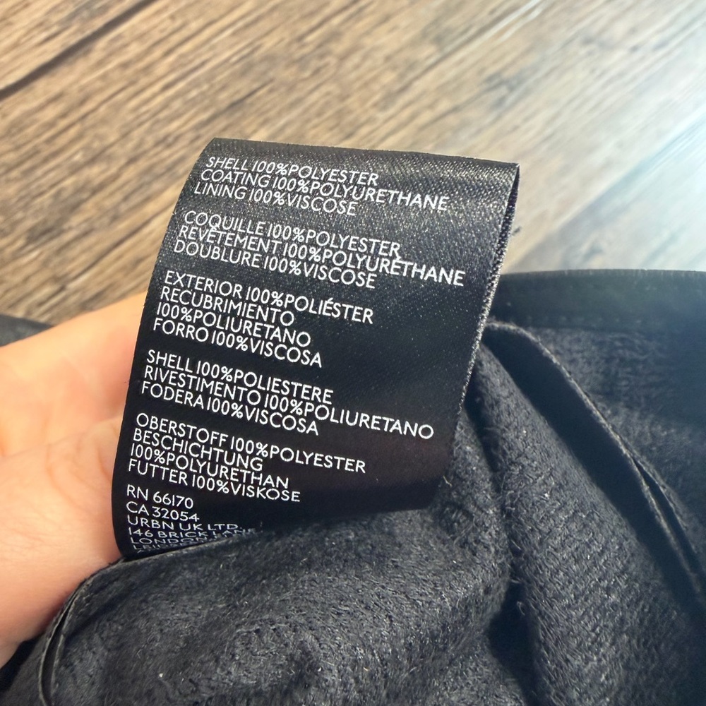 Anthropologie Black Faux Leather Mini Dress - Picture 9 of 11